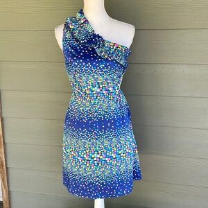 Ellen & Ollie Colorful One Shoulder Dress